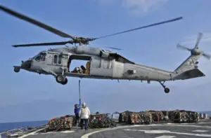 The Seahawk helicopter, manufactured by Sikorsky